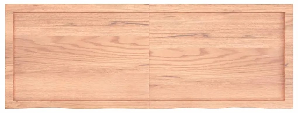 Tampo de mesa 140x50x(2-6) cm carvalho tratado castanho-claro