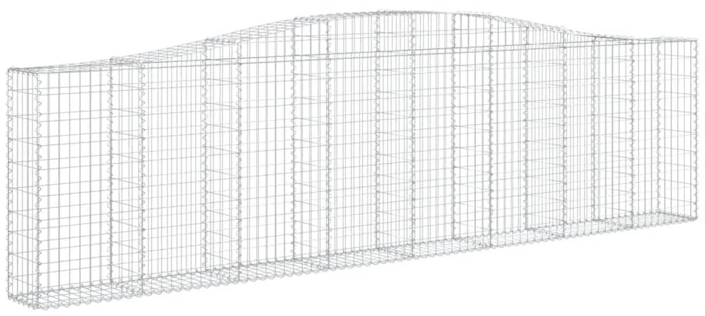 Cestos gabião arqueados 6pcs 400x30x100/120cm ferro galvanizado