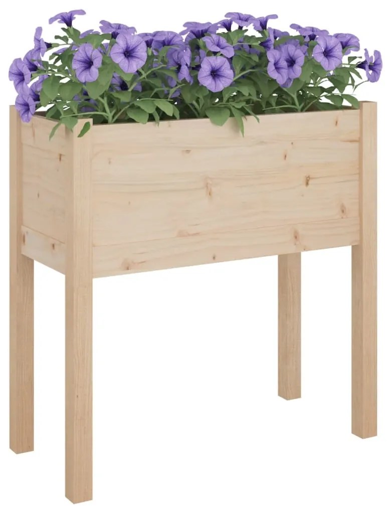 Vasos/floreiras de jardim 2 pcs 70x31x70 cm pinho maciço