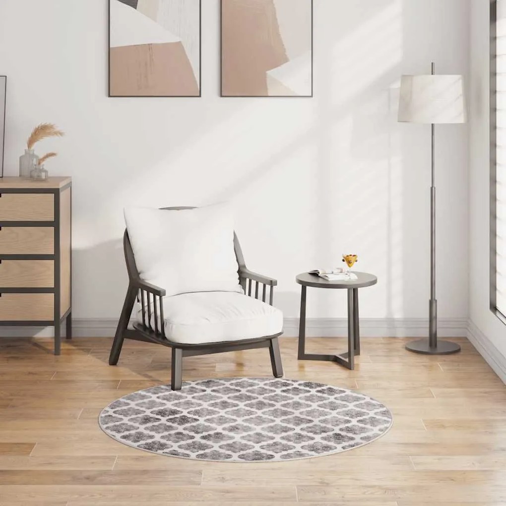 Tapete lavável antiderrapante φ120 cm multicor