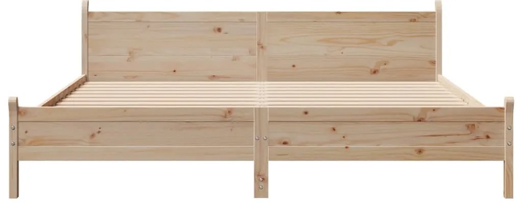 Cama sem colchão 200x200 cm madeira de pinho maciça