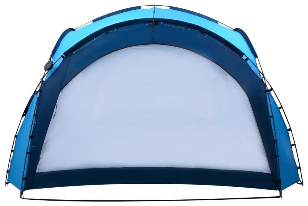 Tenda festas com LEDs e 4 paredes laterais 3,6x3,6x2,3 m azul