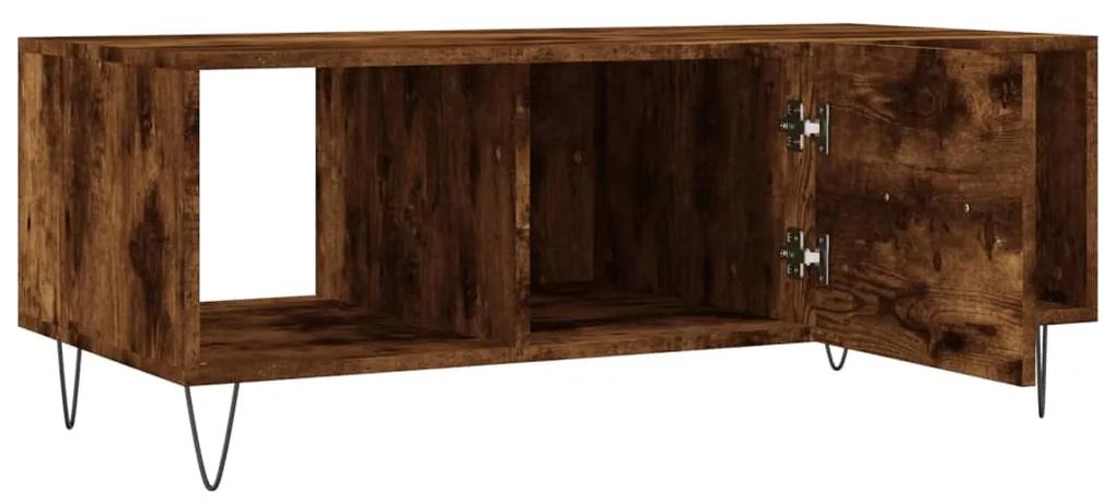 Mesa de centro 102x50x40 cm derivados madeira carvalho fumado