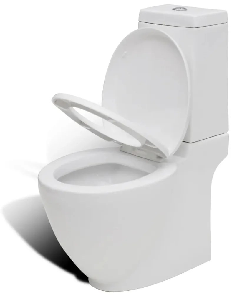 Conjunto com sanita e bidé cerâmica branca