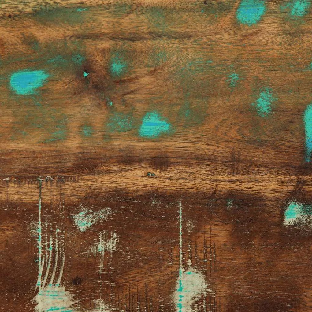 Mesa de cabeceira multicor 50x27x50cm madeira maciça recuperada