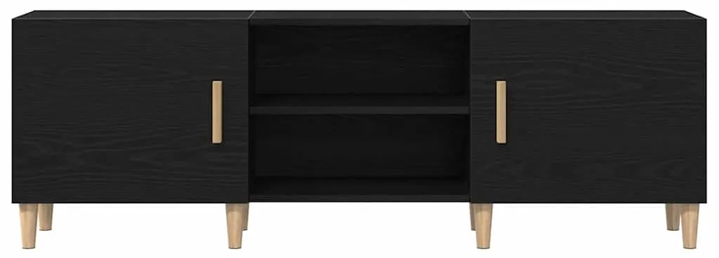Suporte para TV vidaXL - Carvalho Preto, 150x30x50 cm, Feito de Madeir
