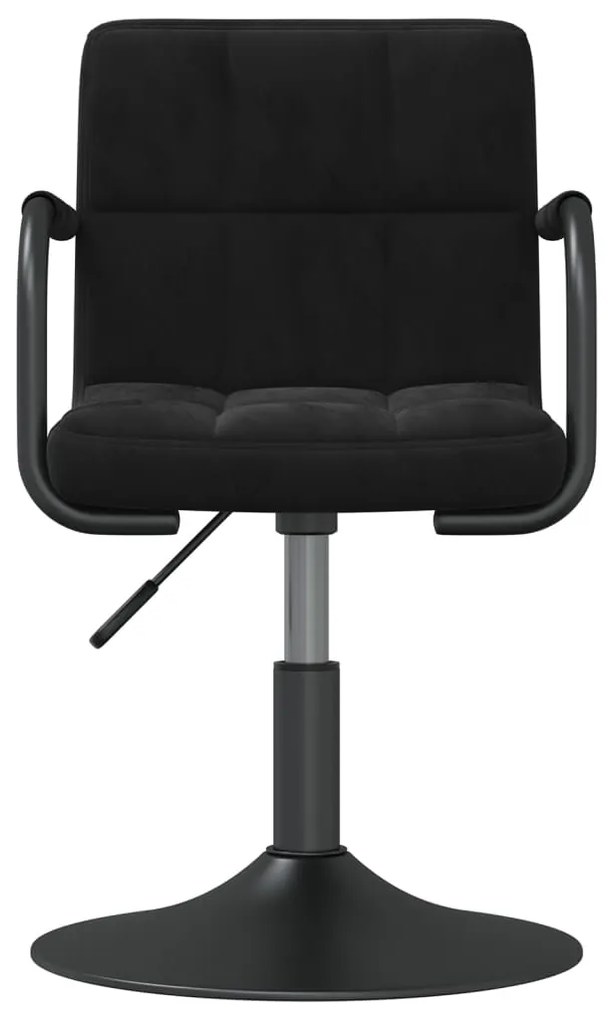Cadeiras de jantar giratórias 2 pcs veludo preto