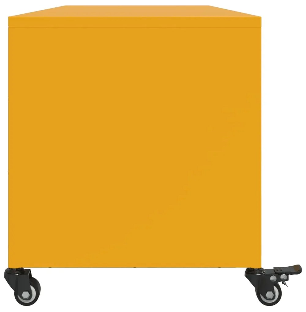 Móvel de TV 100,5x39x43,5 cm aço amarelo mostarda
