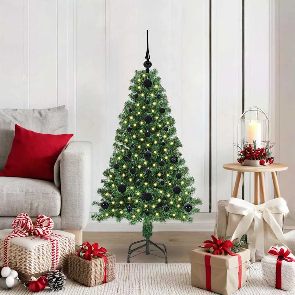 vidaXL Árvore de Natal Artificial Verde 120 cm PVC, Aço e Plástico