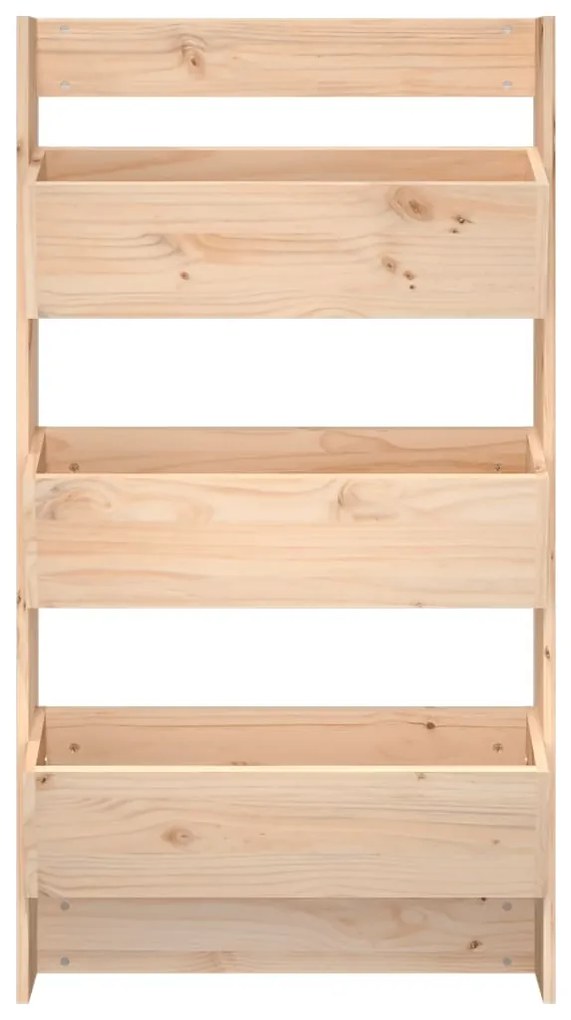 Floreira de parede com 3 caixas 60x18,5x110 cm pinho maciço