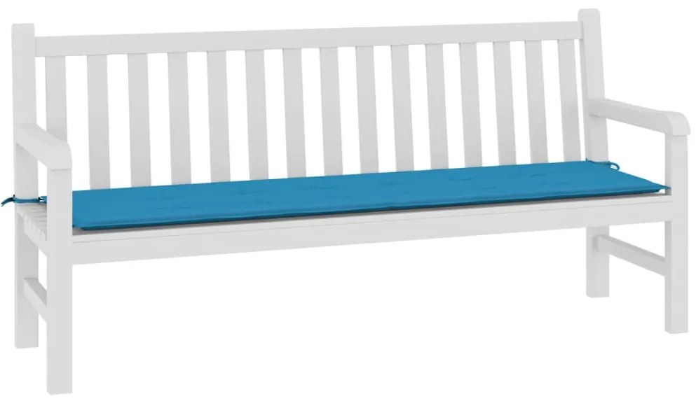 Almofadão p/ banco de jardim 180x50x3 cm tecido oxford azul