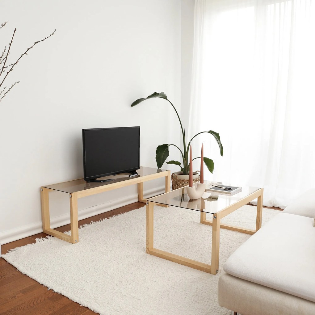 Mesa de Centro Via – Natural – 85x40x55 cm