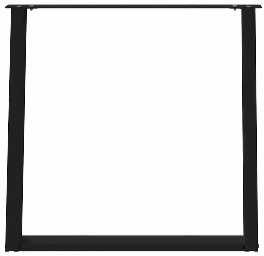 Pés de mesa de jantar em forma de U, 2 peças, preto, 80x (72-73) cm, a