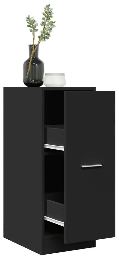 vidaXL Armário boticário 30x41x77,5 cm derivados de madeira preto