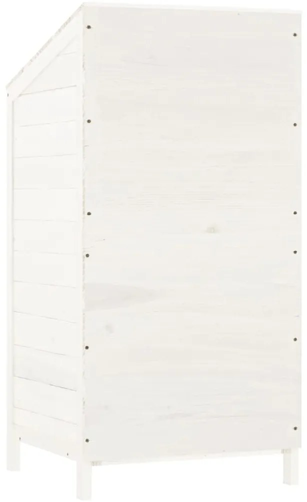 Abrigo de jardim 55x52x112 cm madeira de abeto maciça branco