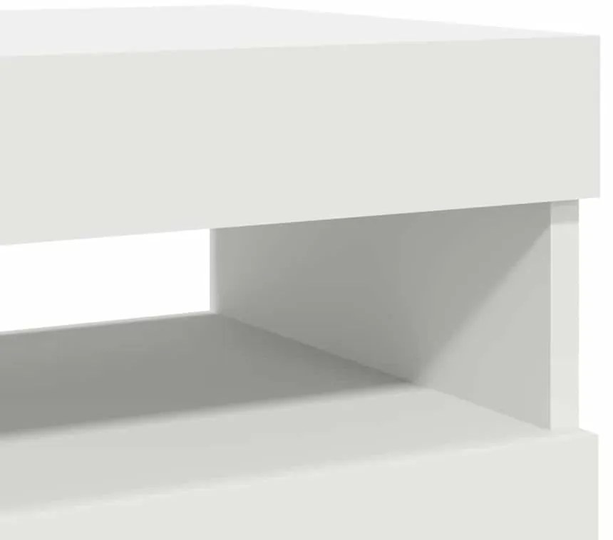 Móveis de TV com luzes LED 2 pcs 60x35x40 cm branco