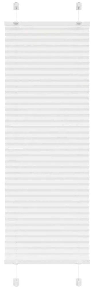vidaXL Branco Plissada Cega 45x100 cm Largura Tecido 44,4 cm Poliéster