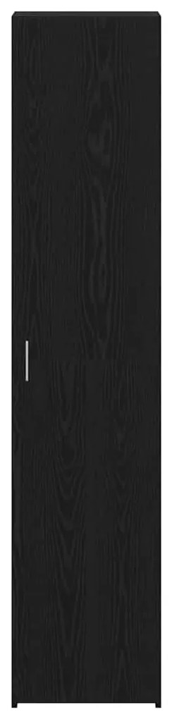 Alto Armário Carvalho Preto 40x42.5x185 cm Madeira Engenhada