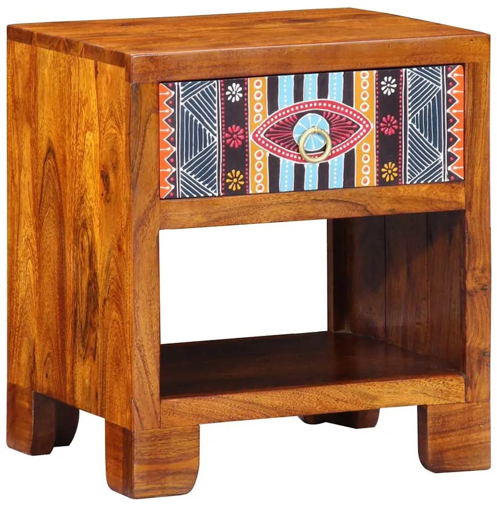vidaXL Buffet Multicolor 40 x 35 x 45 cm Madeira de acácia maciça