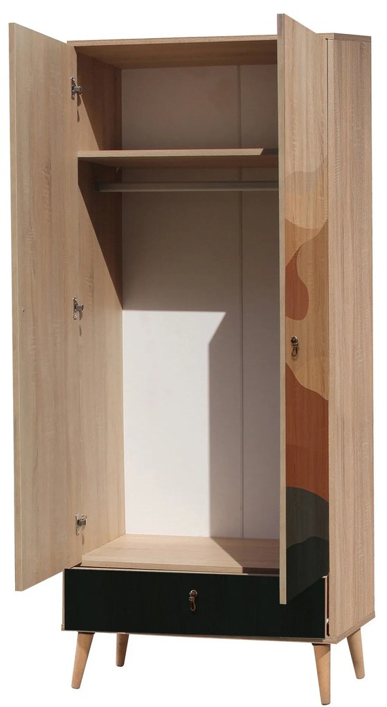 Roupeiro City – Multicolor – 80 cm x 190 cm x 45 cm