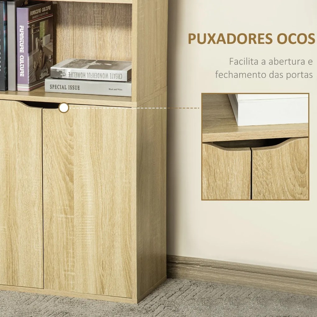 Estante Elle - Carvalho - Design Moderno