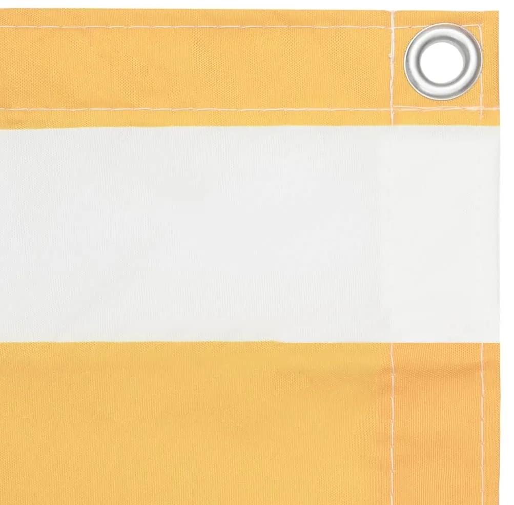 Tela de varanda 120x400 cm tecido Oxford branco e amarelo
