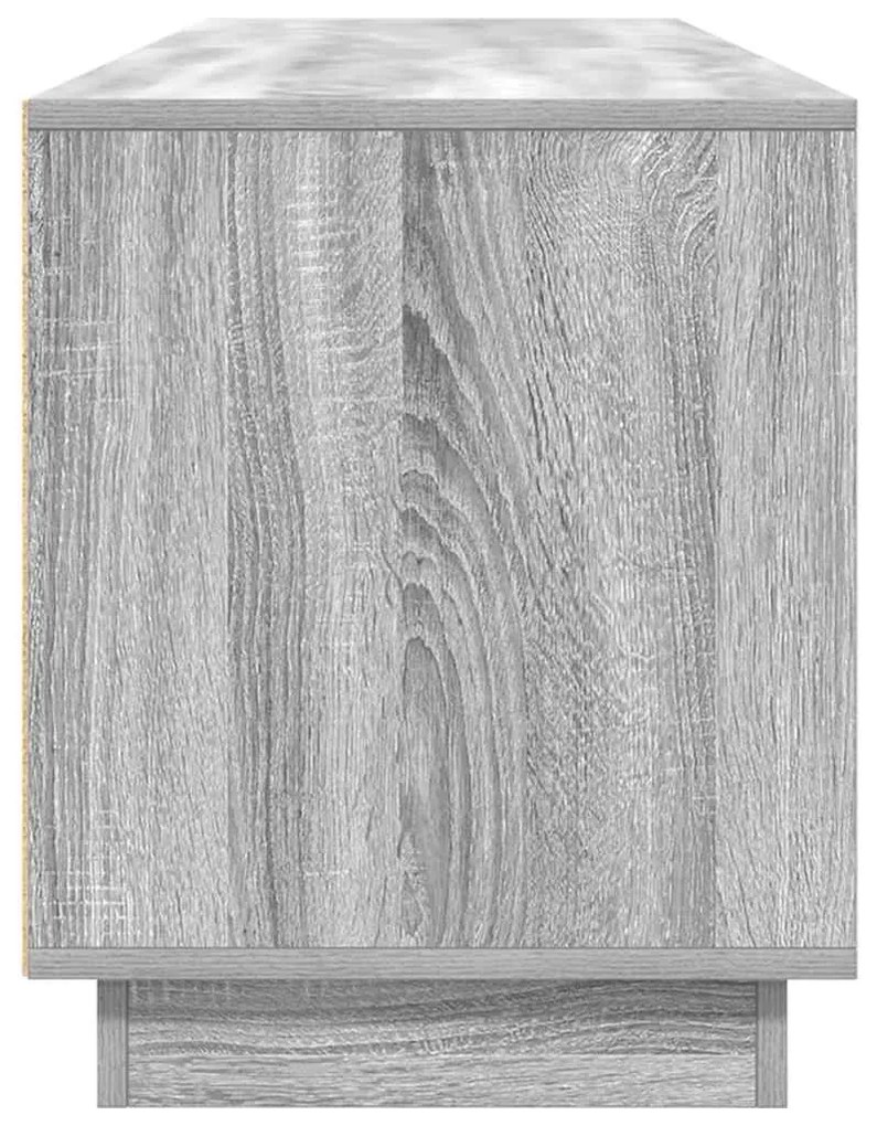 Móvel de TV com luzes LED 193,5x41x50 cm cinzento sonoma