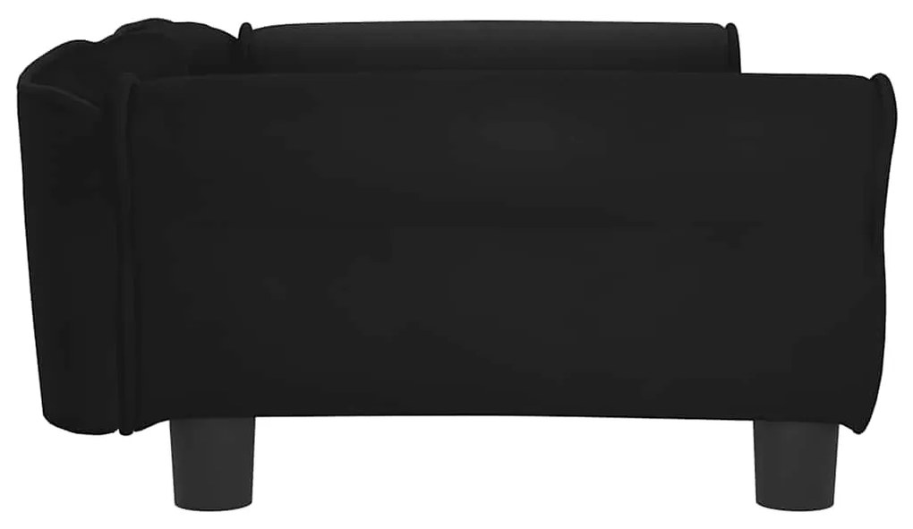 Cama para cães 95x55x30 cm veludo preto