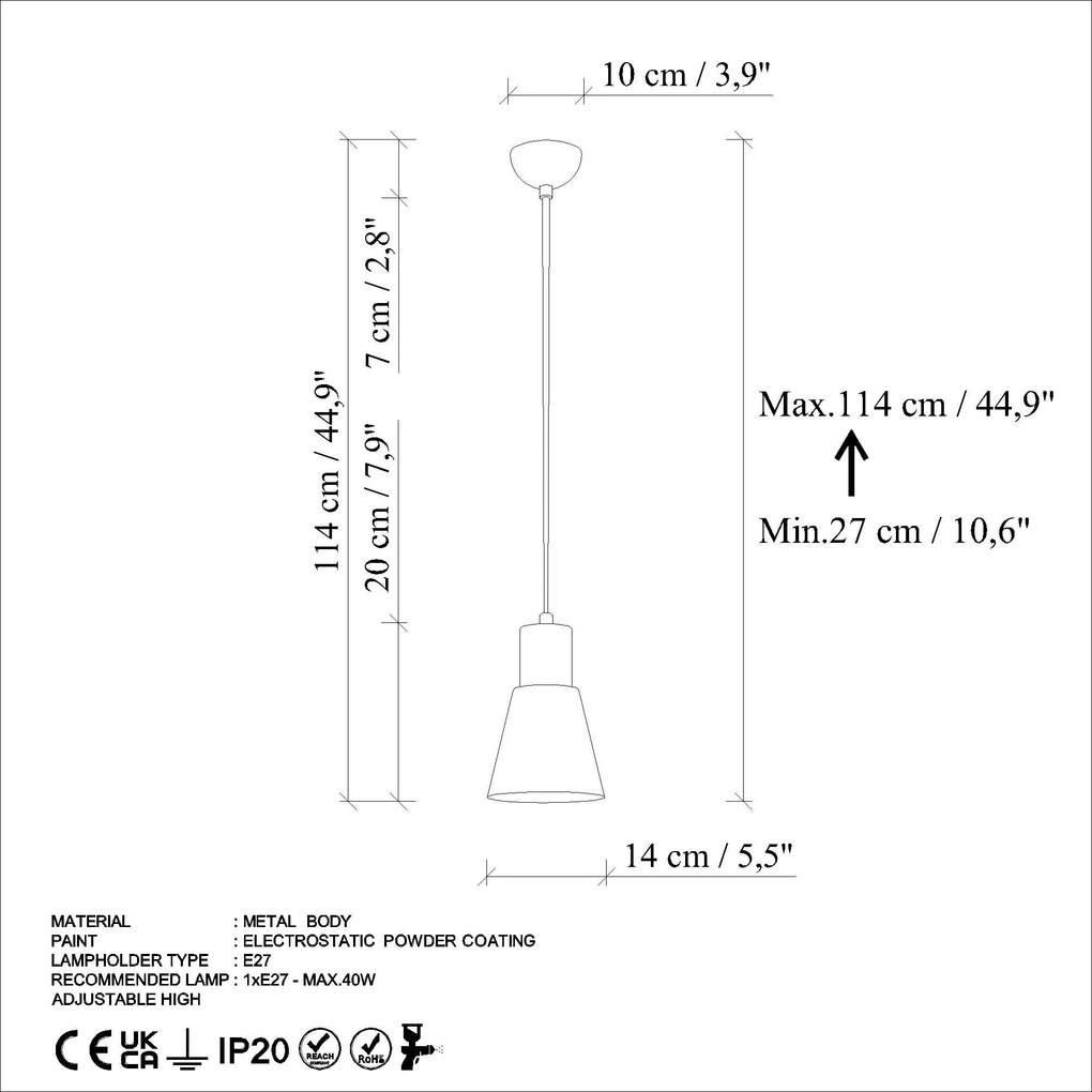 Chandelier Konıkkem – Antiquation – Ø14 h:20 cm