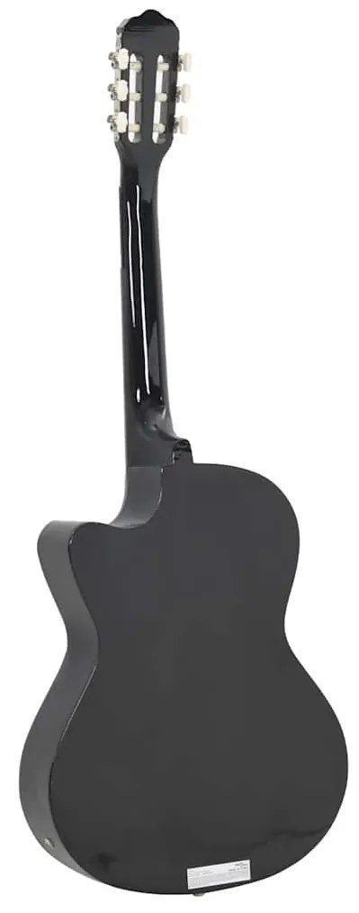 12 pcs conjunto de guitarra com equalizador e 6 cordas preto