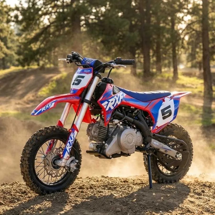 Mini MOTO Crianças CROSS Gasolina automática 50cc Apollo RXF 10/10" Vermelha