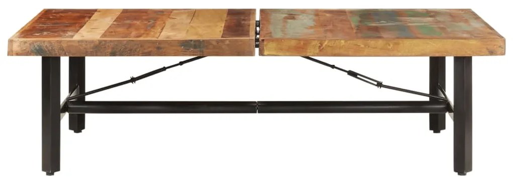 Mesa de centro 142x90x42 cm madeira recuperada maciça