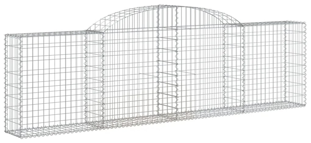 Cestos gabião arqueados 13pcs 300x30x80/100cm ferro galvanizado