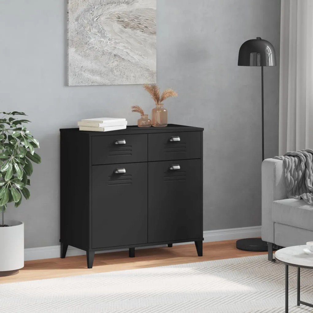 Aparador VIKEN 80x40x80 cm derivados de madeira preto