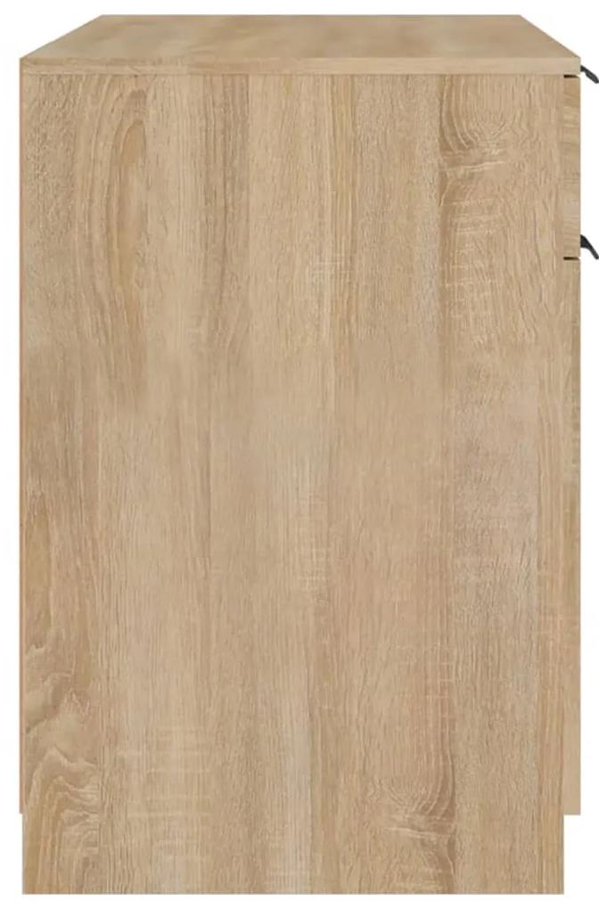 Secretária 100x50x75 cm madeira processada cor carvalho sonoma