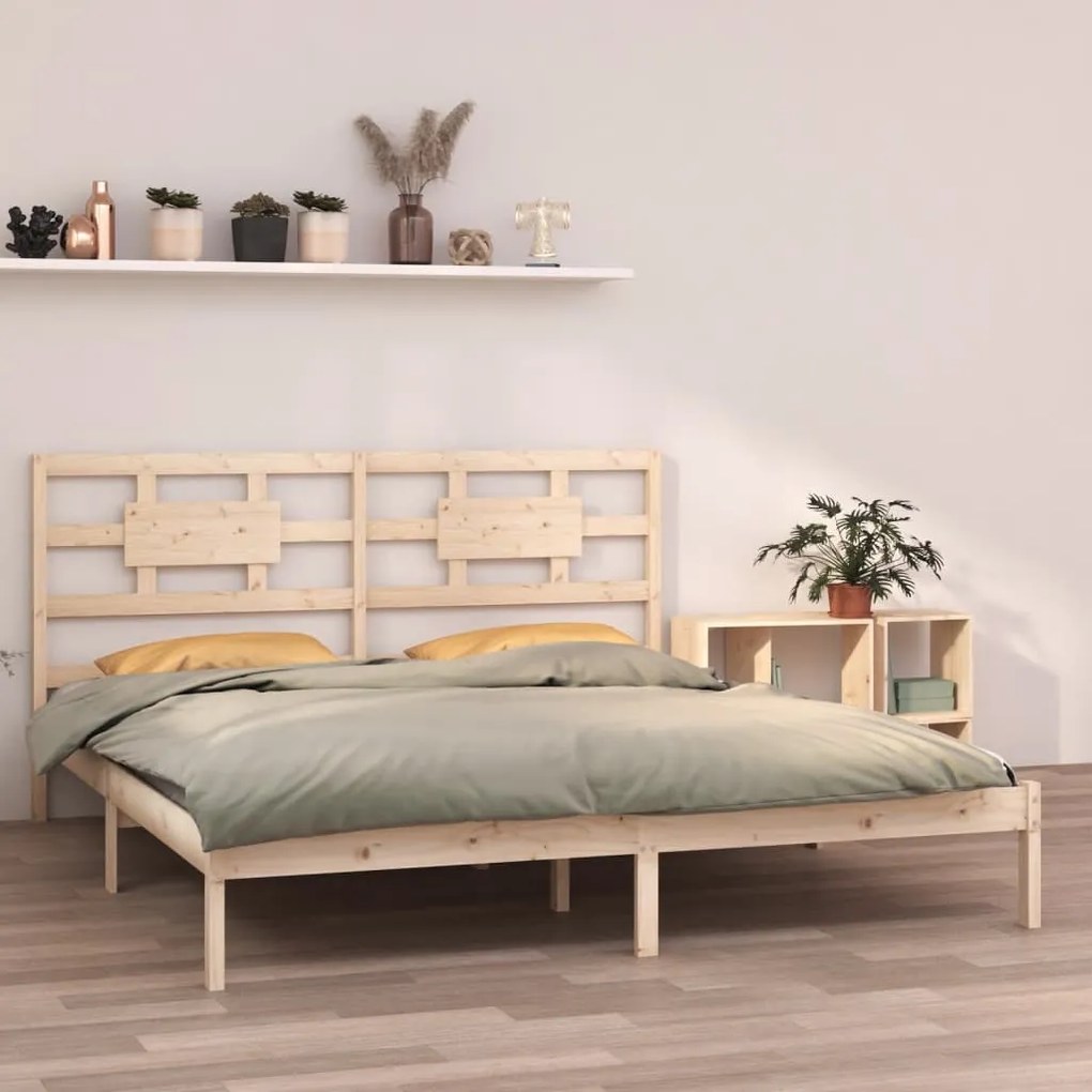 vidaXL Estrutura de cama super king 180x200 cm madeira maciça