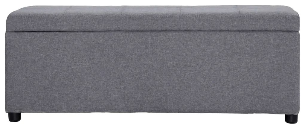 Banco c/ compartim. arrumação 116 cm poliéster cinzento-claro