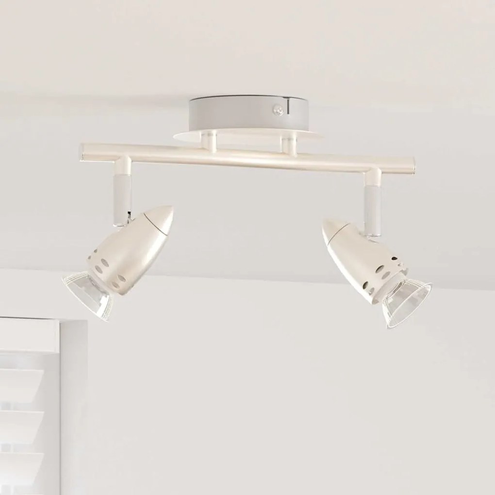 vidaXL Foco de teto com holofotes Níquel 27 x 10 x 12 cm Metal