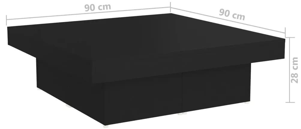Mesa de centro 90x90x28 cm contraplacado preto