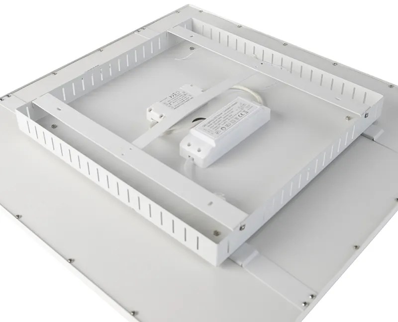 Candeeiro de teto quadrado branco LED com comando remoto - Orch Moderno