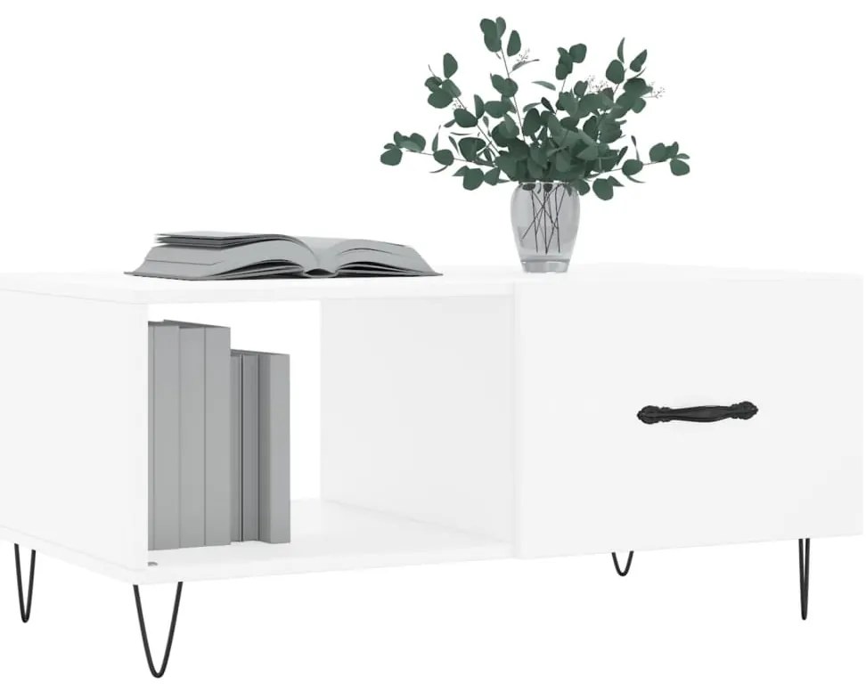 Mesa de centro 90x50x40 cm madeira processada branco
