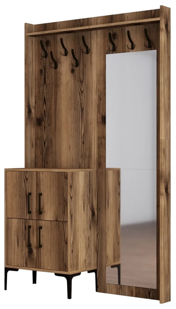 Hall Stand Berlin BC – Nogueira – 120x200x35 cm