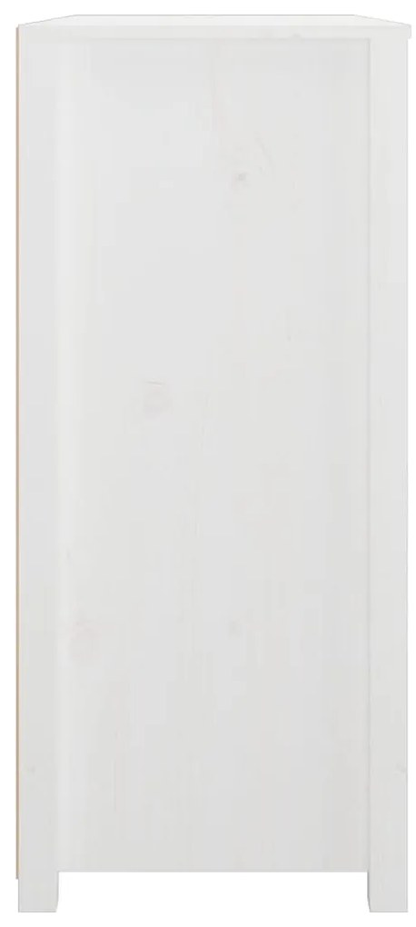 Armário de apoio 100x40x90 cm pinho maciço branco