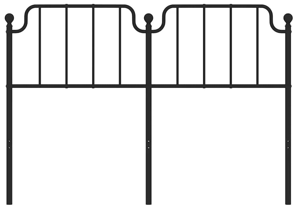 Cabeceira de cama 135 cm metal preto