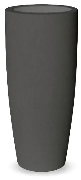 Vaso de flores colorido Polietileno CASA, JARDIM, RESTAURANTE, BAR BAMBOO 90 (ø40 x 90cm) - Cinzento