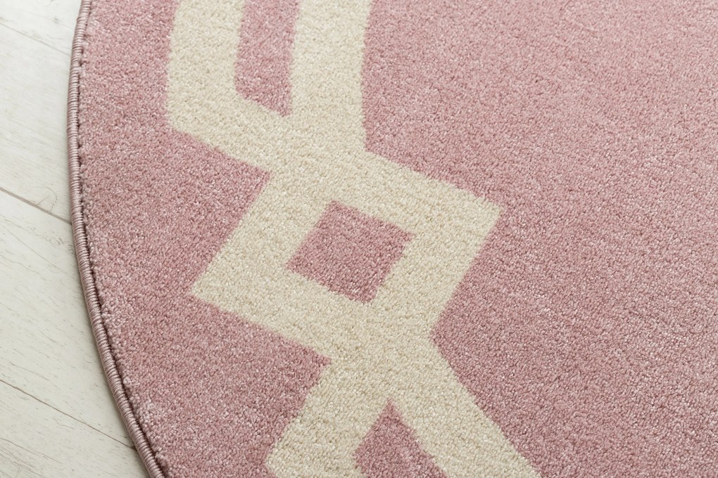 Tapete HAMPTON Lux redondo cor de rosa