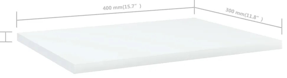 Prateleiras para estante 4 pcs 40x30x1,5cm contraplacado branco