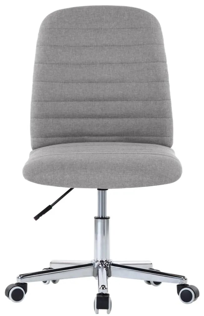Cadeiras de jantar 4 pcs tecido cinzento-claro
