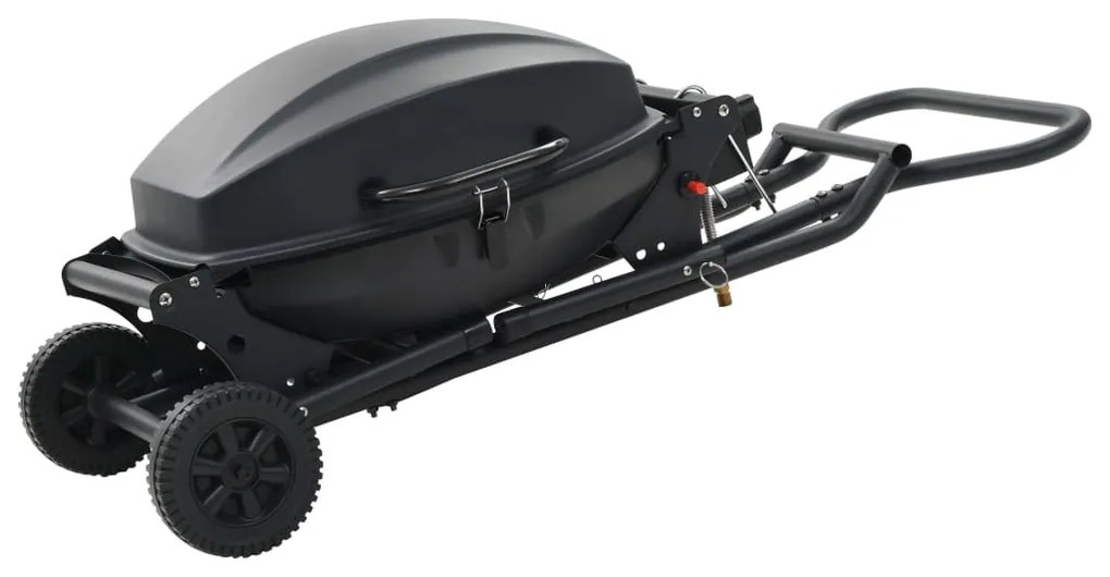Grelhador/barbecue a gás portátil c/ zona cozinhar preto