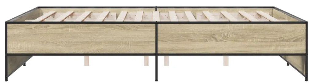 Estrutura de cama 140x200 cm derivados madeira/metal